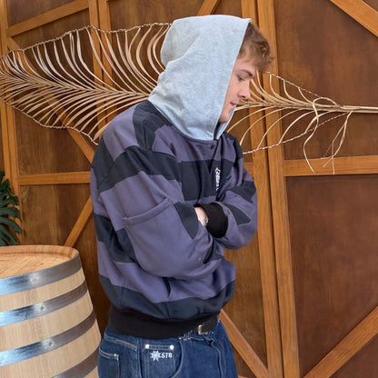 Striped Henley Hoodie