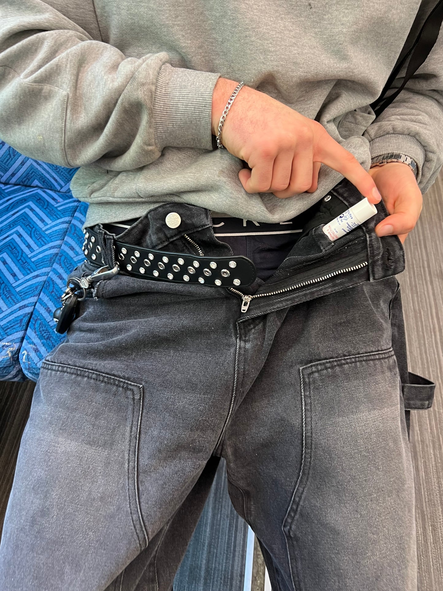 Webstate black double knee jorts on skater - functional reinforced skate shorts