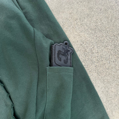 Webstate green summer hoodie back view - airflow lightweight skate hoodie