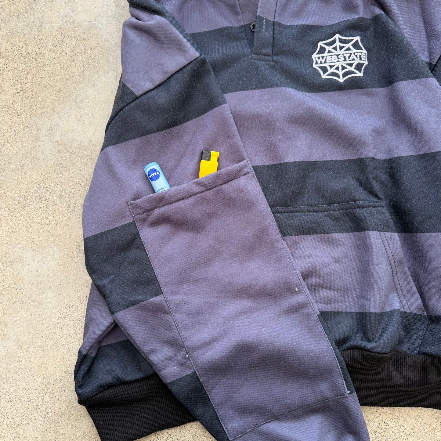 Striped Henley Hoodie