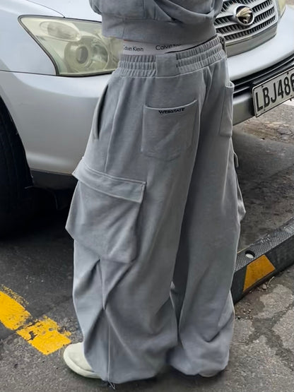 Webstate sweatpants front view - cargo pocket skate streetwear joggers