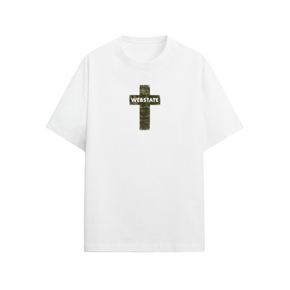 Webstate silent cross graphic tee - skate streetwear cross print t-shirt