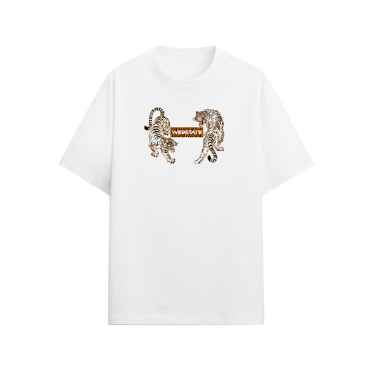 Webstate tiger box logo tee - tiger logo skate streetwear box logo t-shirt