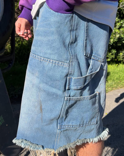 Webstate summer jorts side view - cargo skate shorts functional streetwear