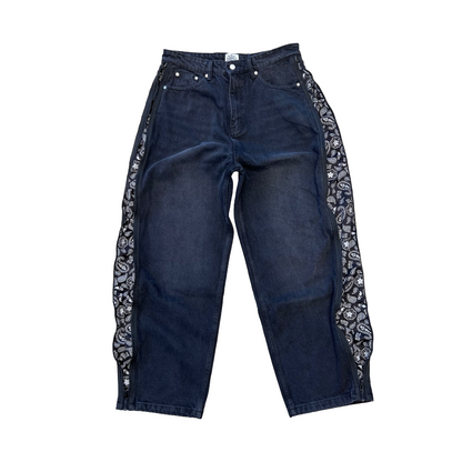Webstate airflow denim jeans bandana print - breathable flexible skate denim