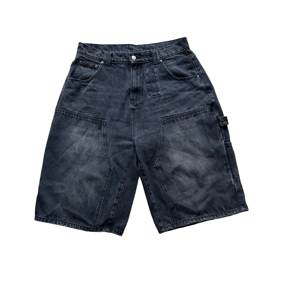 Double Knee Jorts Black – Webstate