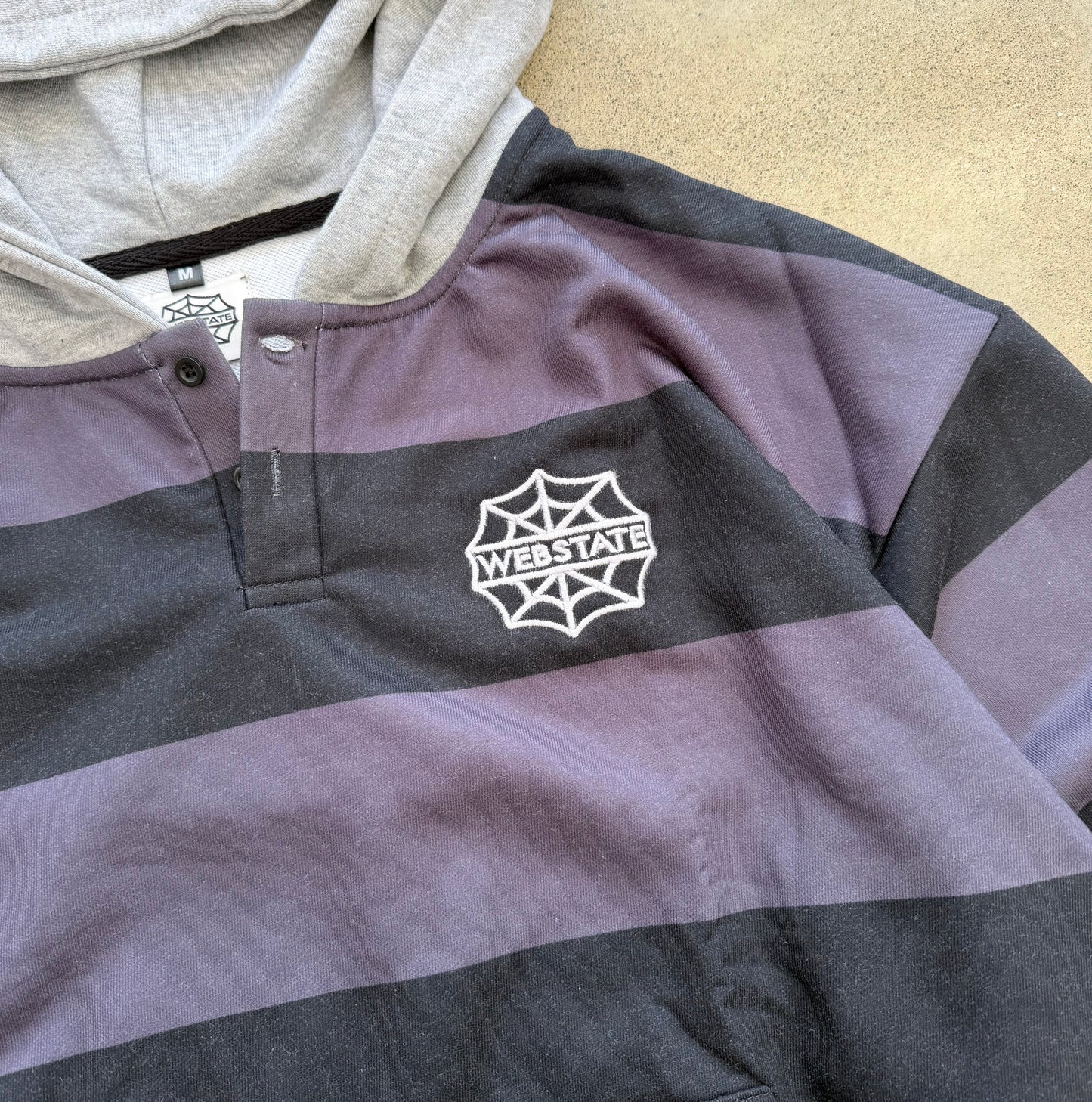 Striped Henley Hoodie