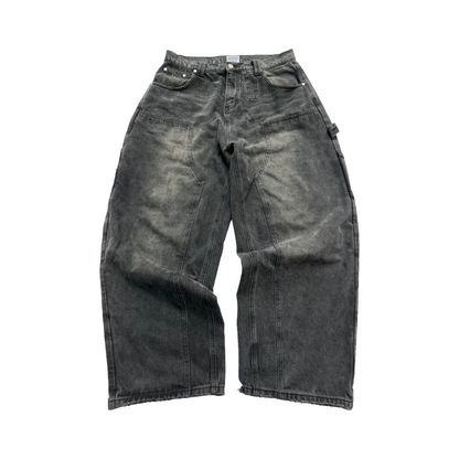 Webstate double knee black skate jeans - reinforced knee black denim streetwear