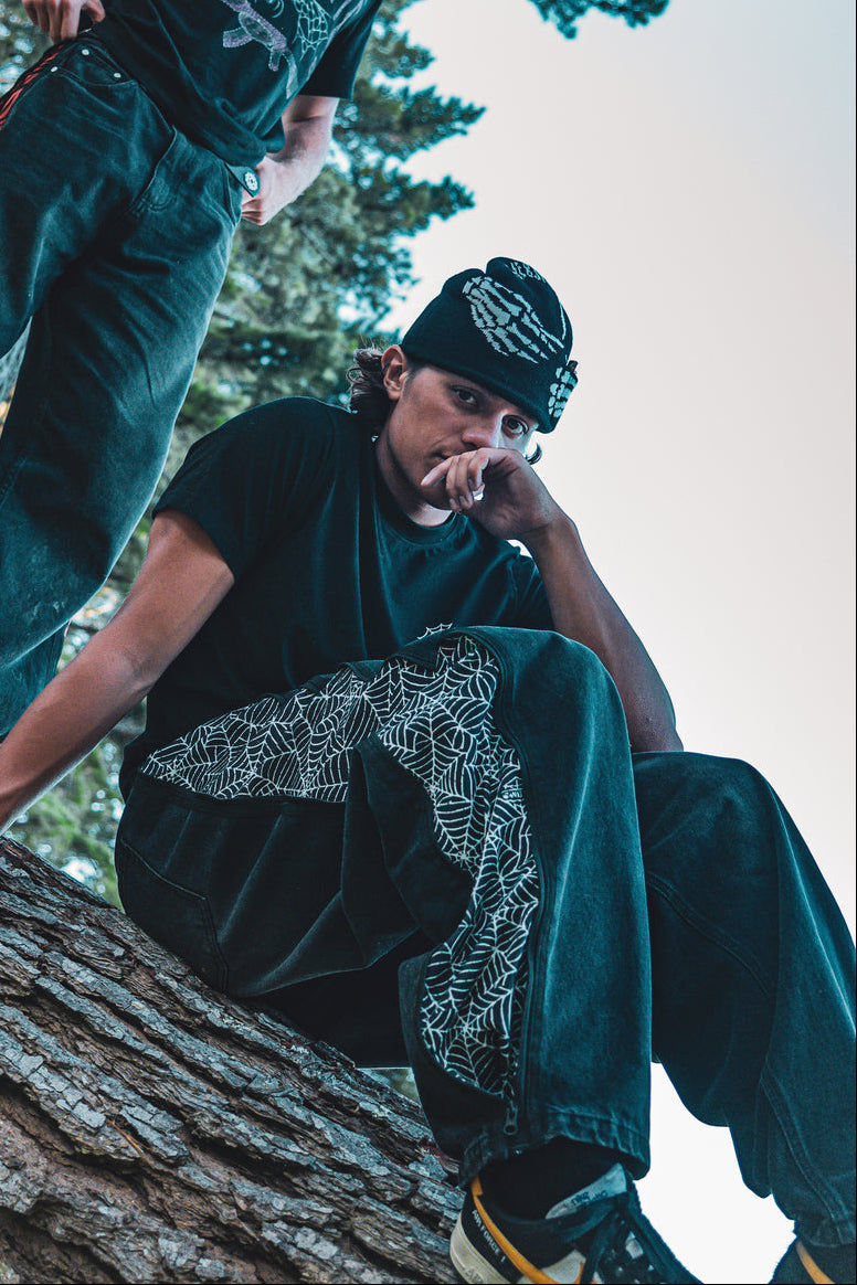 Webstate spiderweb airflow denim front - flexible breathable skate jeans
