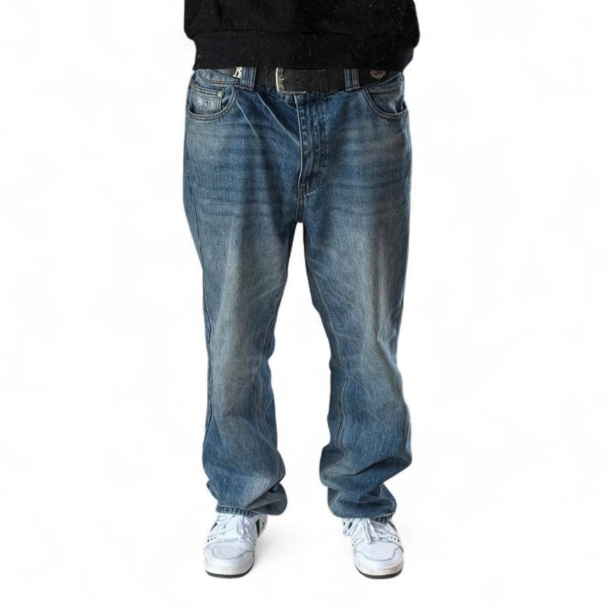 Straight Cut Denim Blue