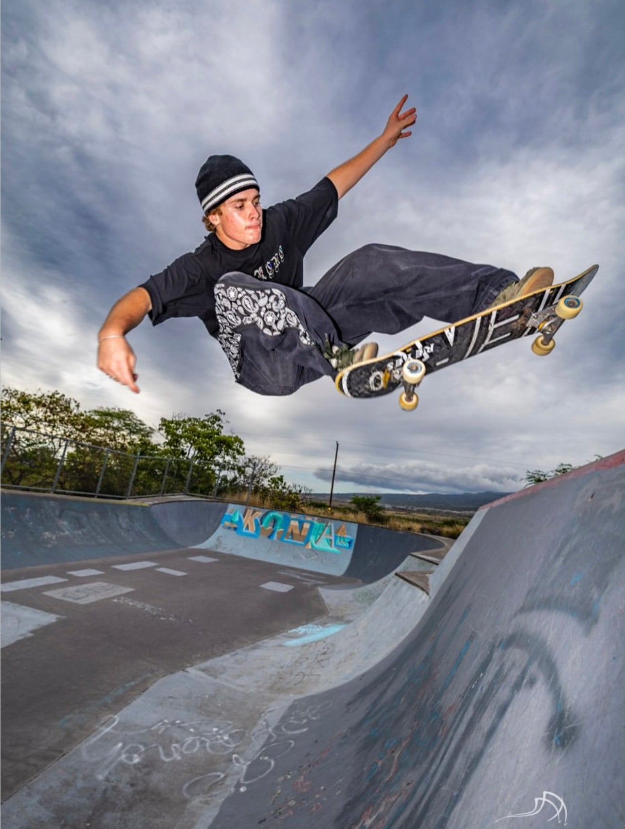 Webstate airflow bandana jeans back - breathable skate denim rear view