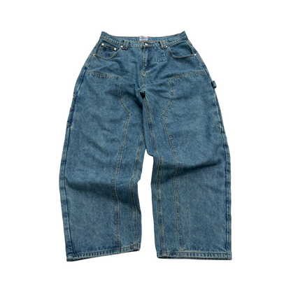 Webstate double knee blue skate jeans - reinforced knee denim skate streetwear