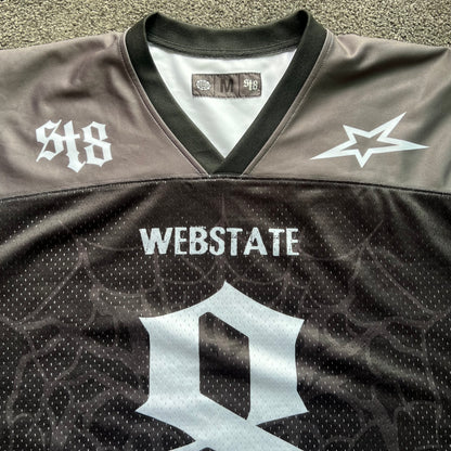Webstate Culture jersey on skater - functional skate streetwear sports jersey