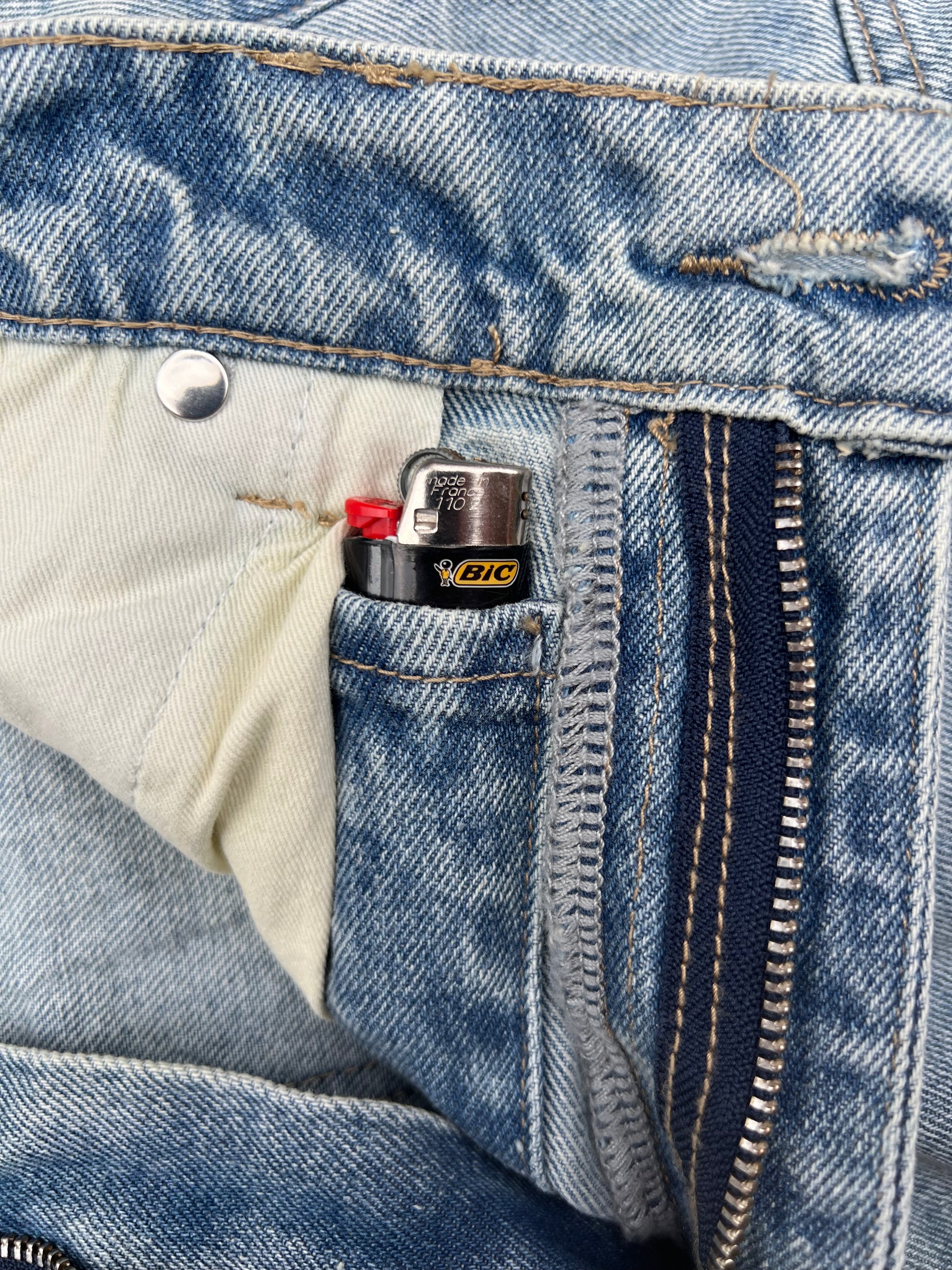 Webstate light blue double knee jorts back - reinforced skate cargo shorts