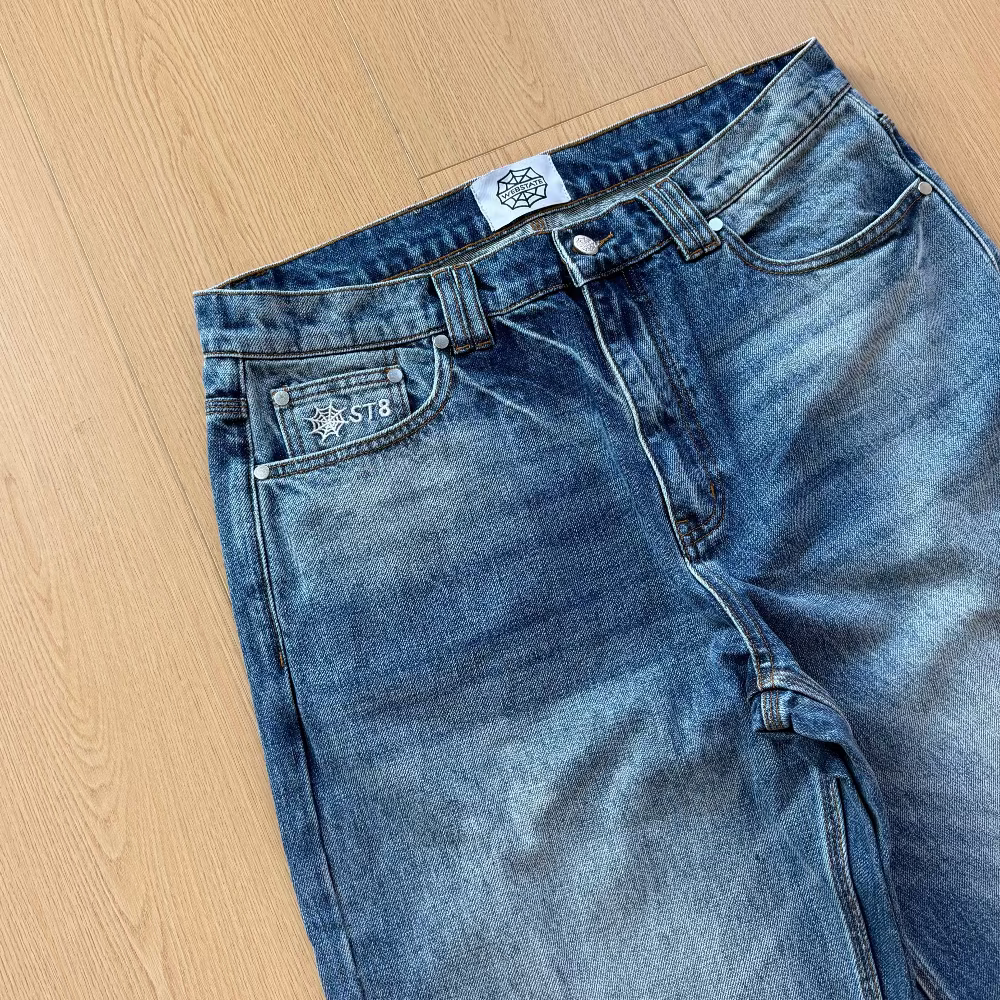 Straight Cut Denim Blue