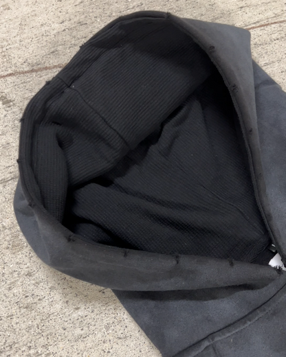 Webstate Hoodie V2 side view - heavyweight cargo skate streetwear hoodie