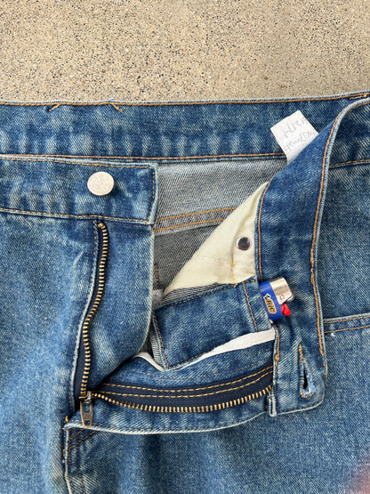 Webstate blue double knee jeans front - reinforced skate denim streetwear pants