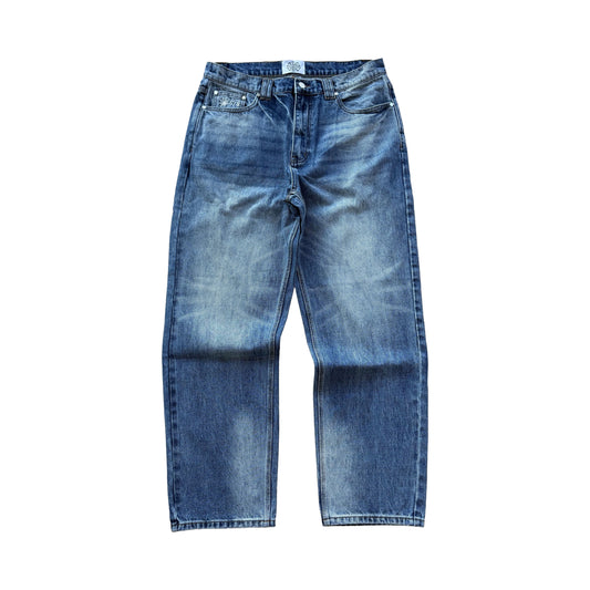 Straight Cut Denim Blue