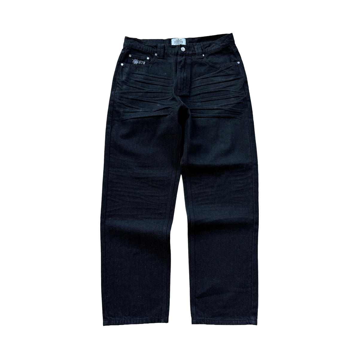 Straight Cut Denim Black