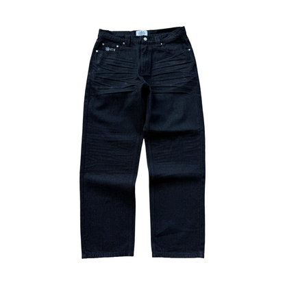 Straight Cut Denim Black