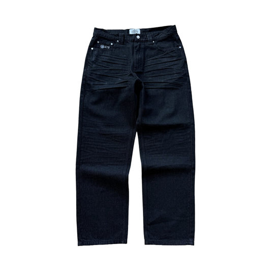 Straight Cut Denim Black